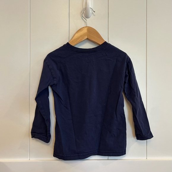 3 Primary long sleeve tees - black, navy, and rainbow stripe - Picture 8 of 11